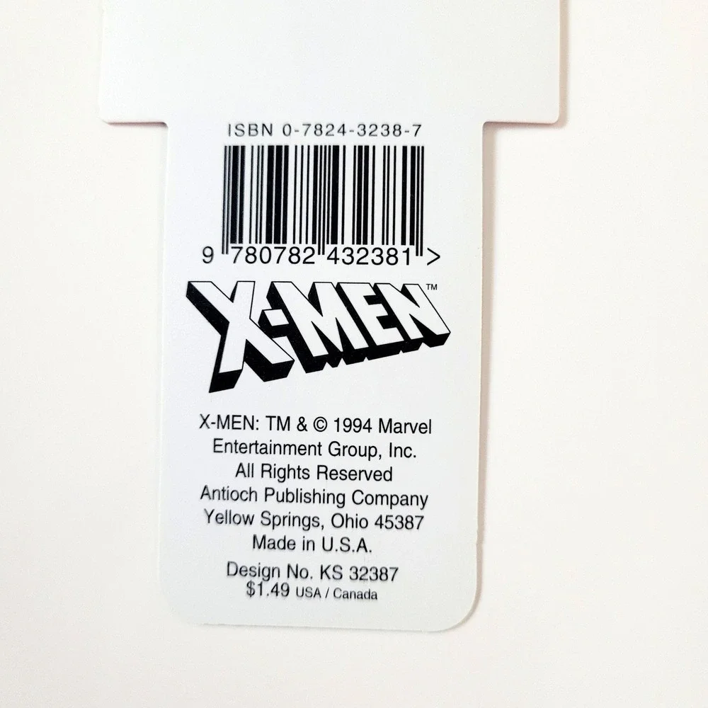 Vintage 90s X-Men Jubilee Bookmark, die-cut, Marvel, USA, 1994, Antioch KS 32387